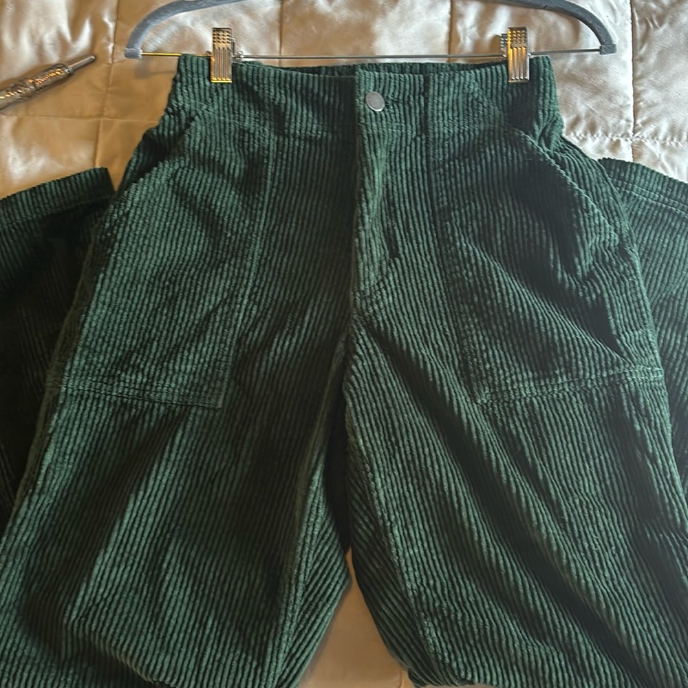 Pact organic cotton corduroy pants, straight leg.